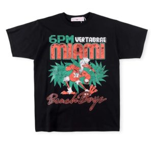 The Iconic Vertabrae 6 PM Miami T-shirt Black
