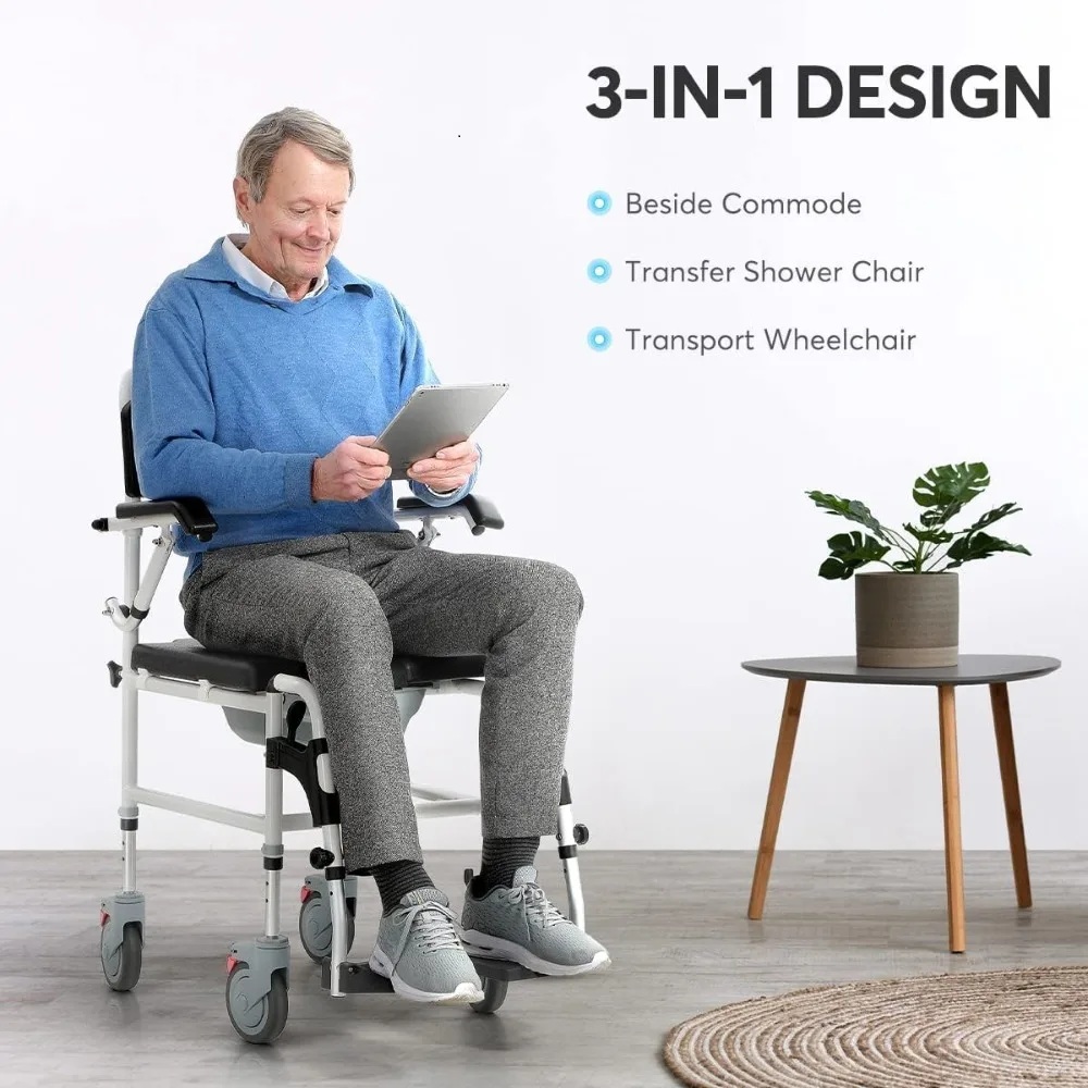 Buy OasisSpace Shower Commode Wheelchair for Comfort and Safety