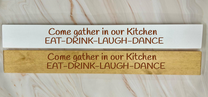 Come Gather in Our Kitchen – 80cm Rustic Wooden Sign