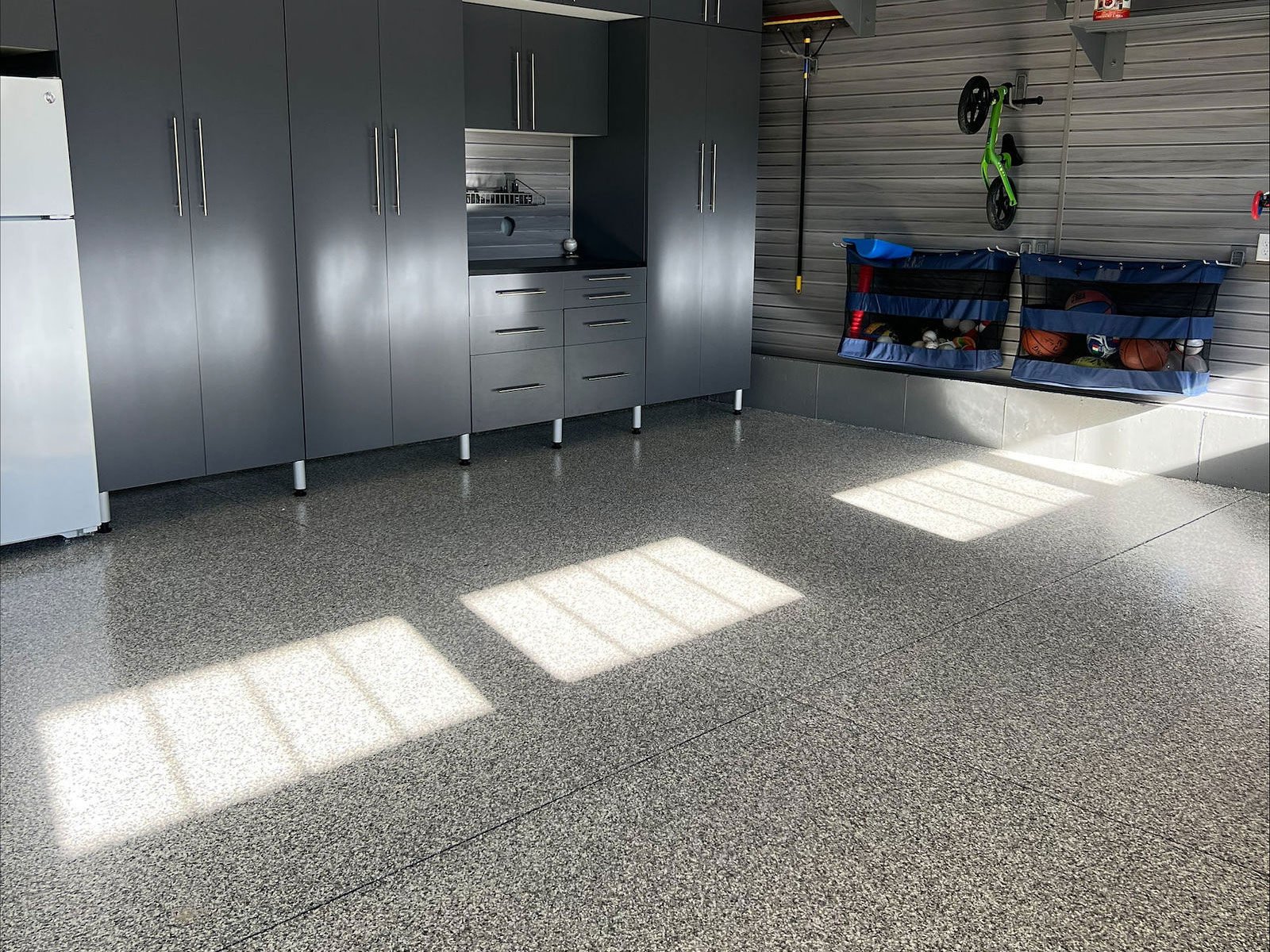 Epoxy-coated garage floor in Hidden Valley Reno home