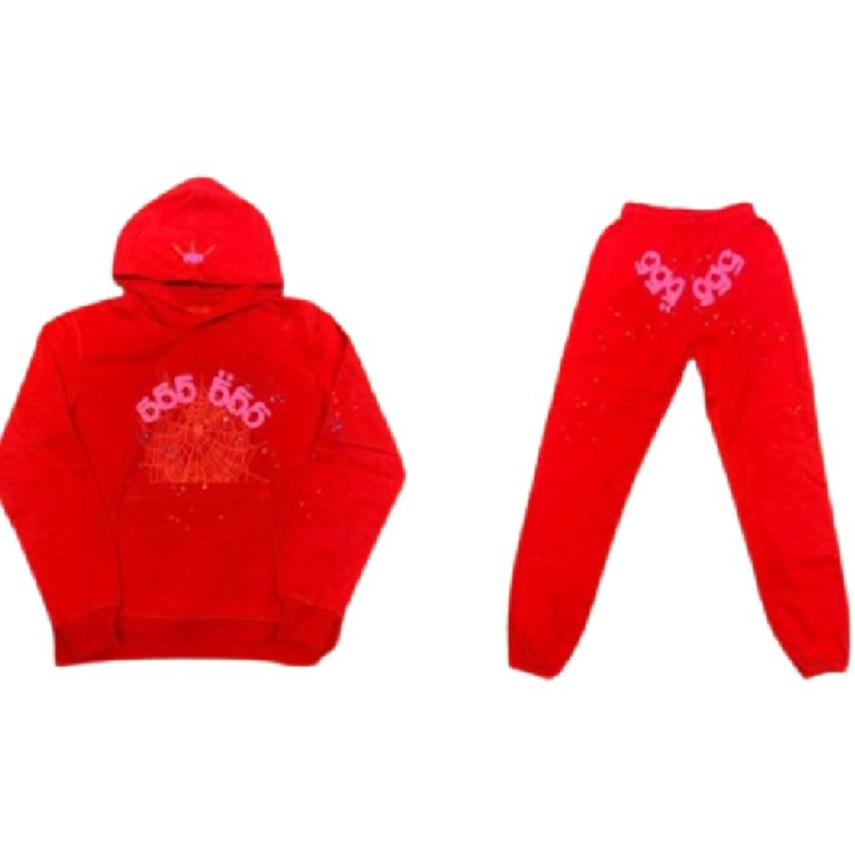 Sp5der 555 Angle Number Red Tracksuit