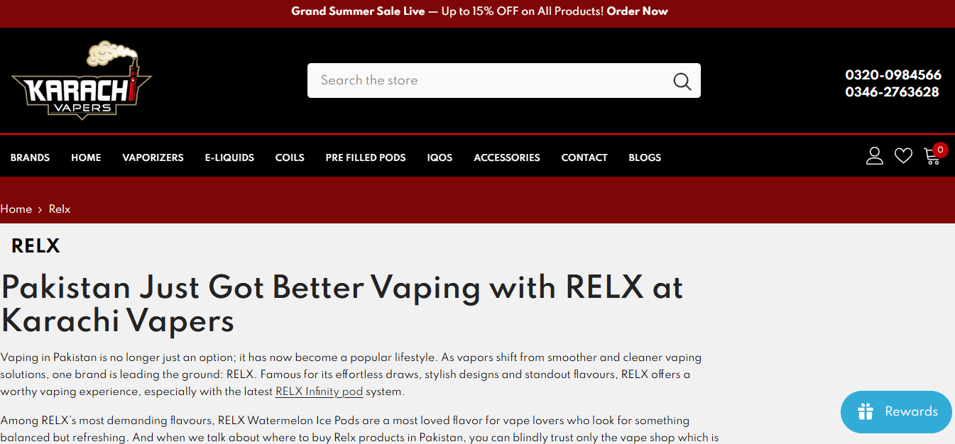 relx pods in pakistan