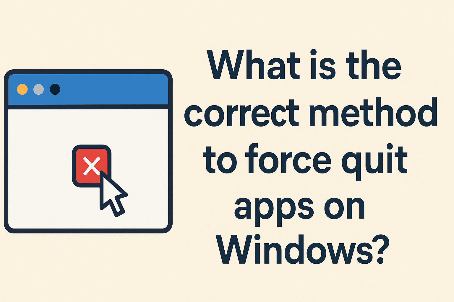 What is the Correct Method To Force Quit Apps On Windows?