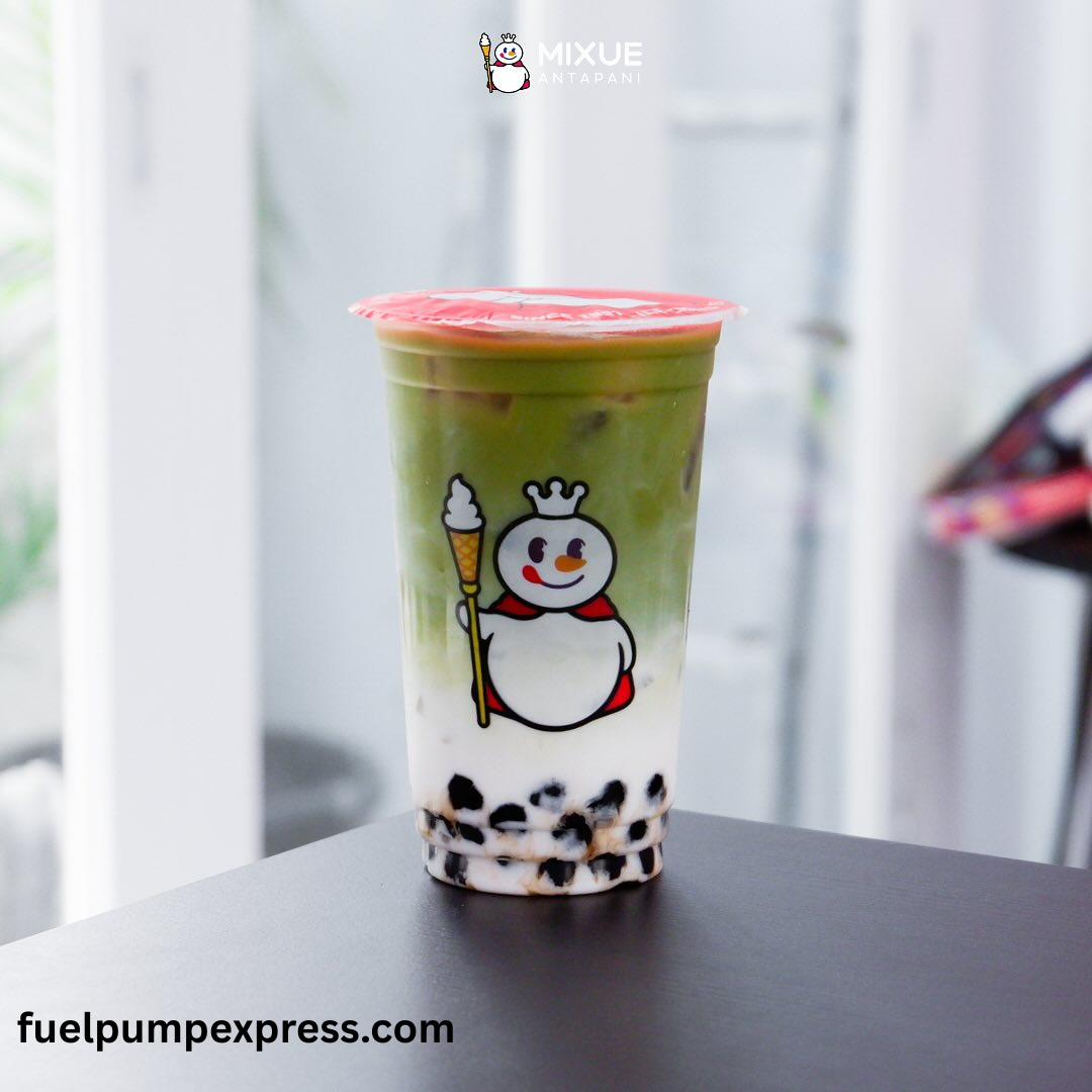 Segarnya Matcha Boba Milk Tea Mixue Manado