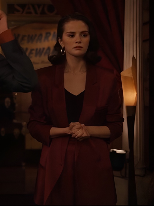 Selena-Gomez-OMITB-S05-Burgundy-Blazer